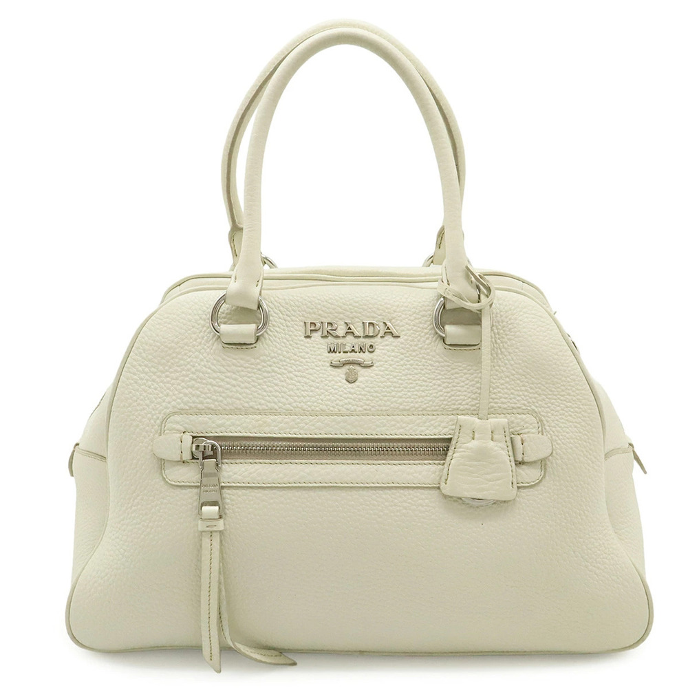 Prada Vitello Phenix handbag leather white shoulder strap